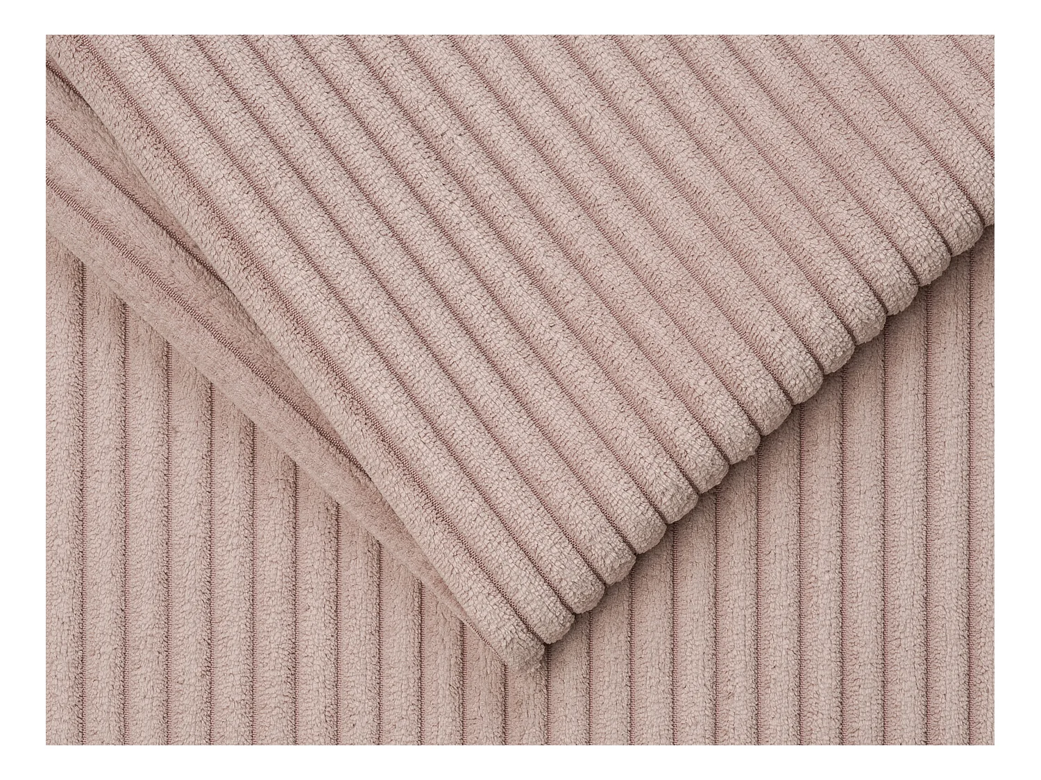 Sofá cama de 3 plazas de apertura rápida de pana en rosa - Cama de 140 cm - Colchón de 18 cm LORETO