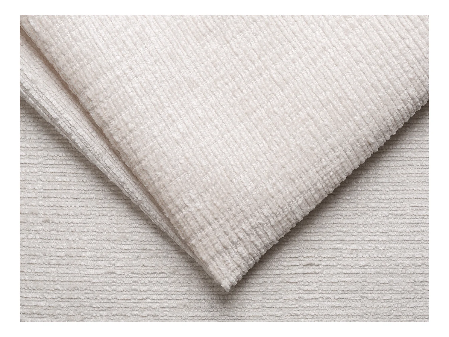 Express-vierzitsslaapbank van beige stof met textuur - Bed 160 cm - Matras 18cm LORETO