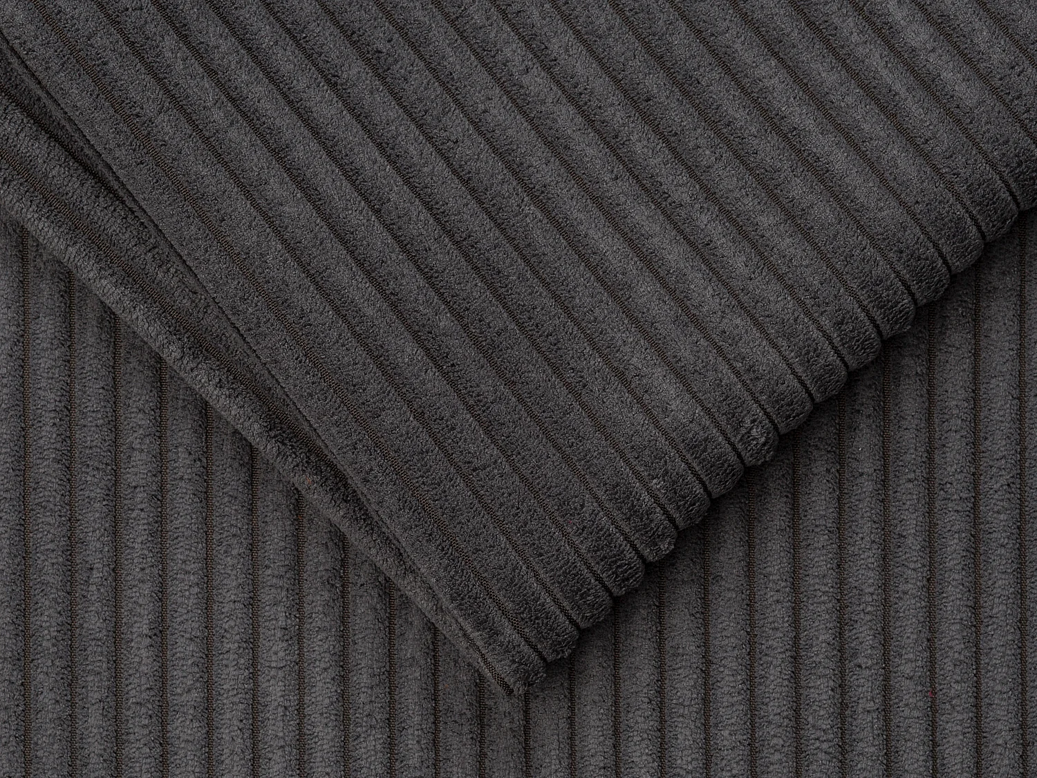 Konvertibel velstol i antrasittfarget kordfløyel - Soveplass 70 cm - Madrass 14 cm - LORETO