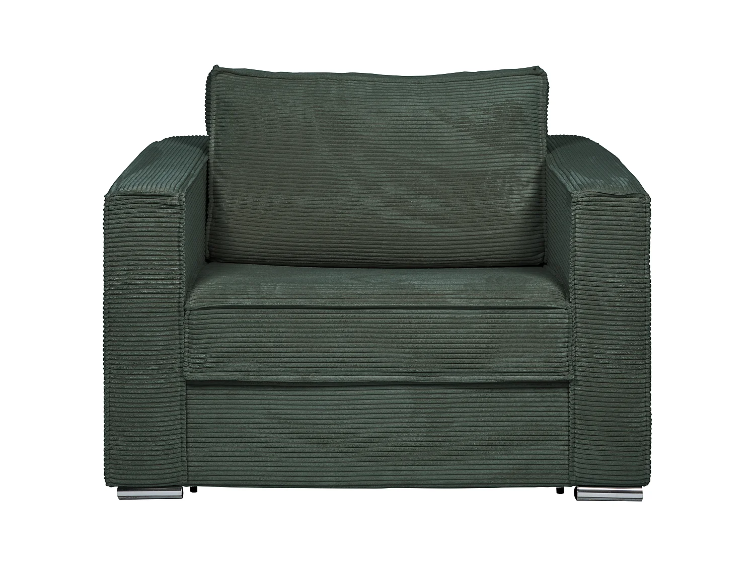 Schlafsessel mit Matratze - Liegefläche 70 cm - Matratze 14 cm - Cord - Grün - LORETO