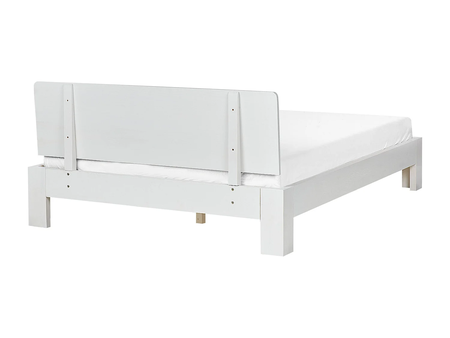 Lit avec sommier Bois de pin ROYAN 140 x 200 cm Blanc