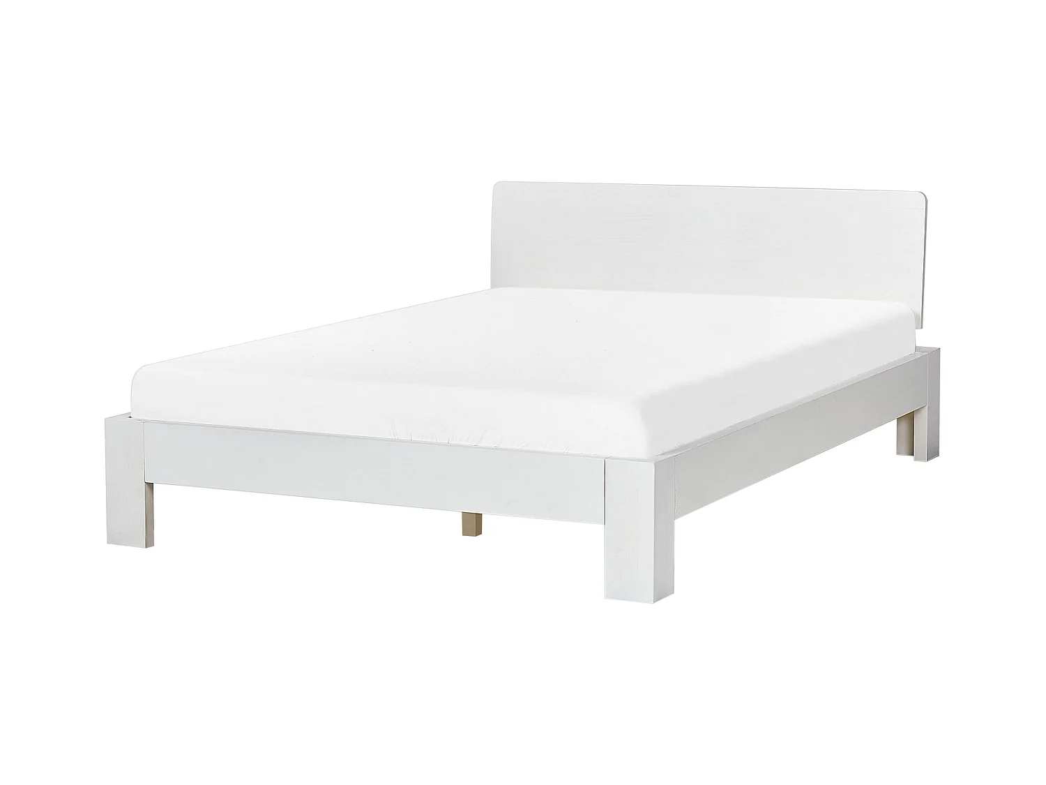Lit avec sommier Bois de pin ROYAN 140 x 200 cm Blanc