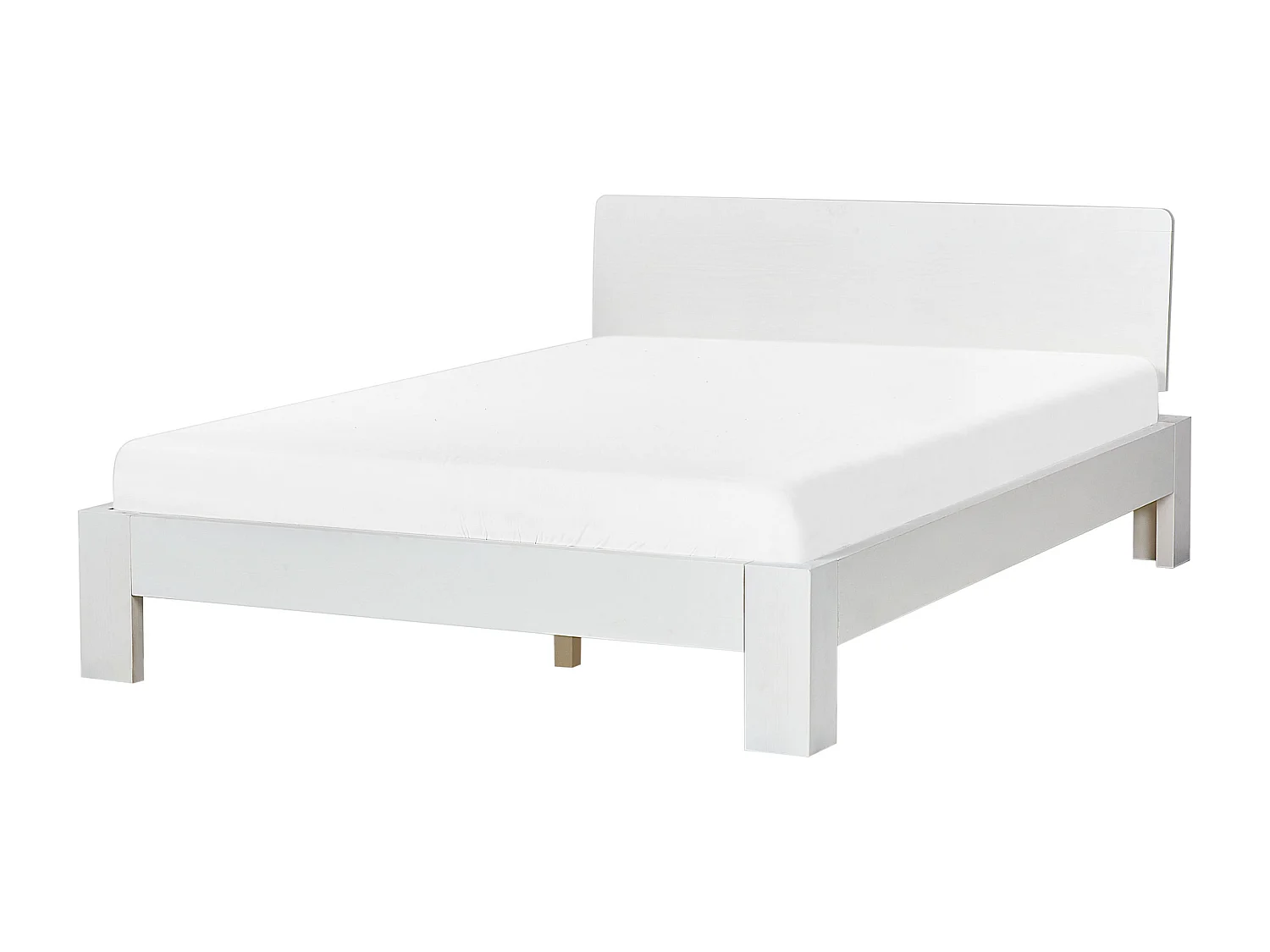 Bett mit Lattenrost Kiefernholz ROYAN 140 x 200 cm Weiss