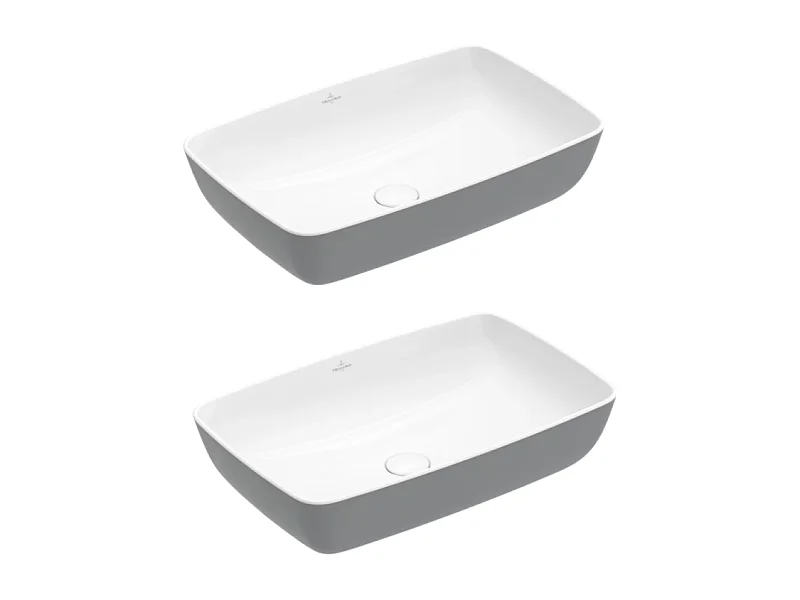 Lot de deux vasques rectangles à poser VILLEROY ET BOCH Artis French Linen