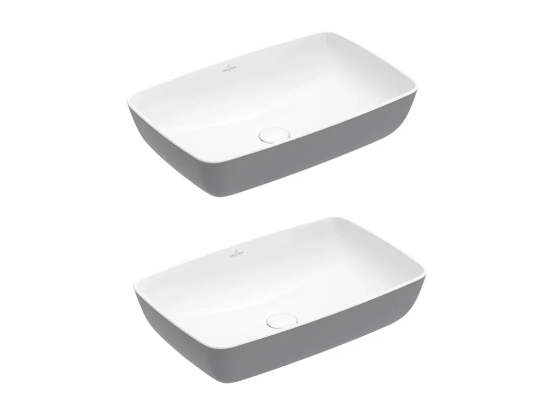 Lot de deux vasques rectangles à poser VILLEROY ET BOCH Artis French Linen