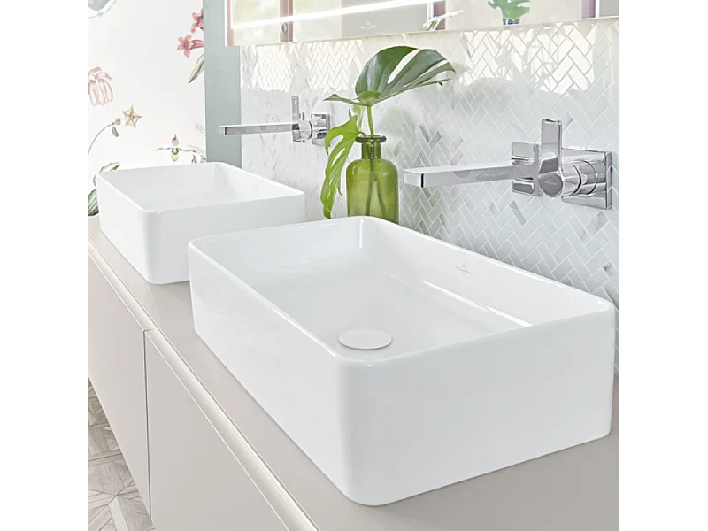 Vasque a poser rectangle VILLEROY ET BOCH Collaro Blanc