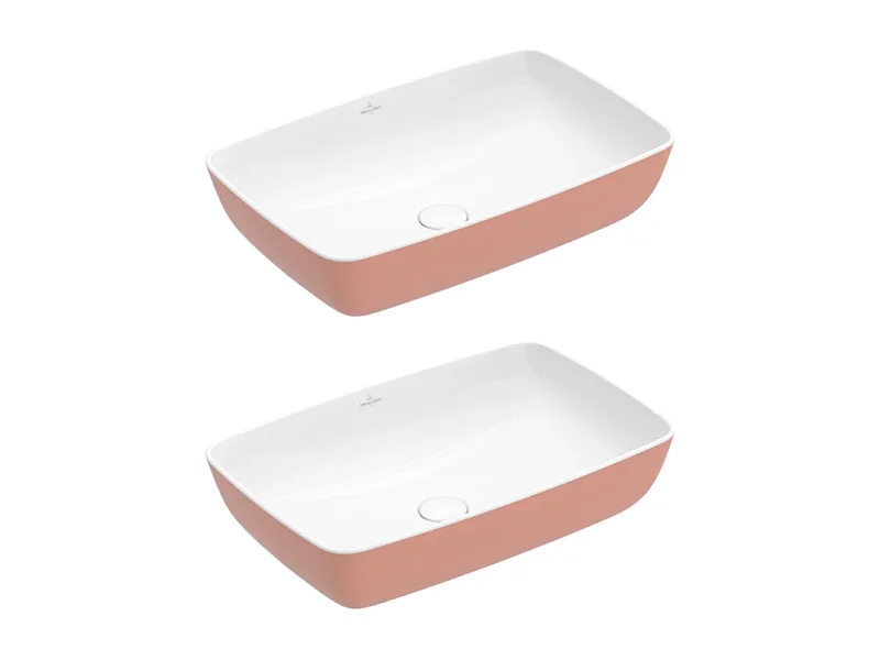 Lot de deux vasques rectangles à poser VILLEROY ET BOCH Artis Powder