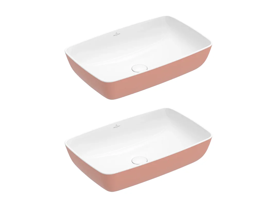 Lot de deux vasques rectangles à poser VILLEROY ET BOCH Artis Powder