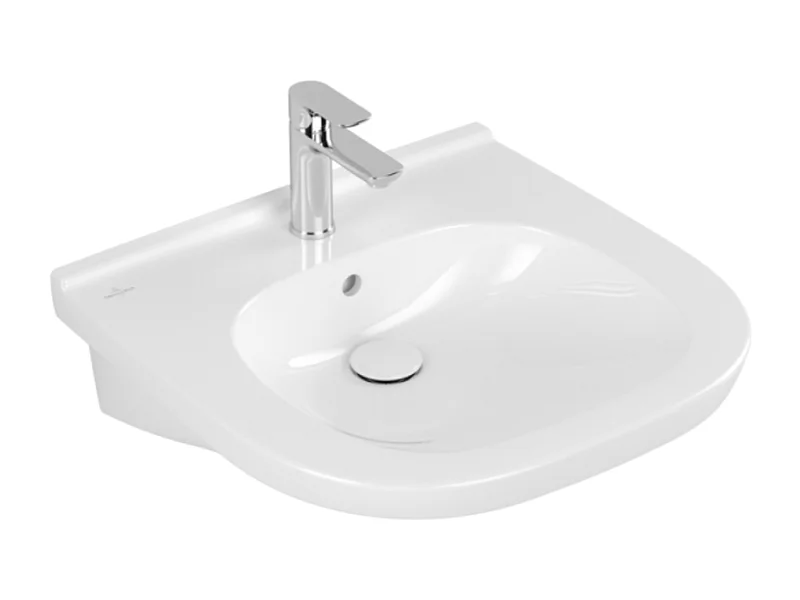 Lavabo PMR 60 x 55 cm avec poignée de préhension VILLEROY ET BOCH O Novo Vita