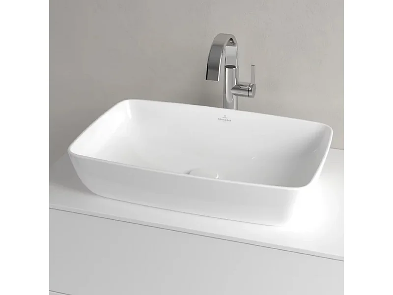 Vasque rectangle à poser VILLEROY ET BOCH Artis blanc ceramicplus