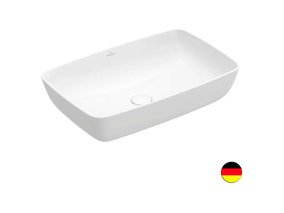 Vasque rectangle à poser VILLEROY ET BOCH Artis blanc ceramicplus