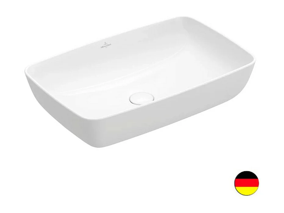 Vasque rectangle à poser VILLEROY ET BOCH Artis blanc ceramicplus