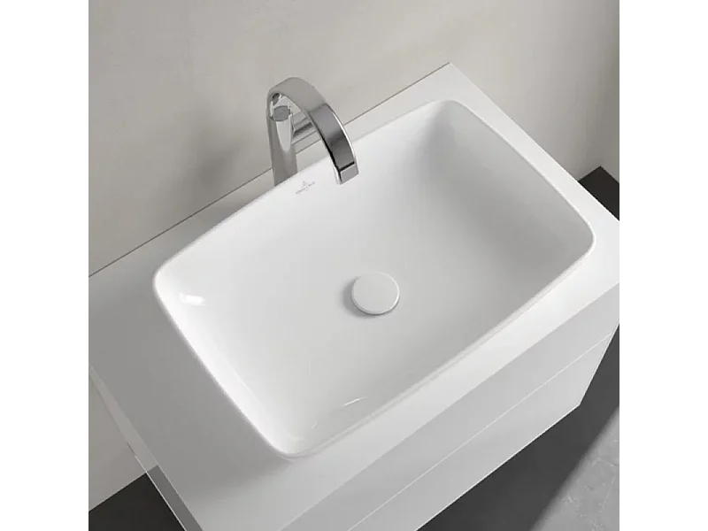 Vasque rectangle à poser VILLEROY ET BOCH Artis blanc ceramicplus