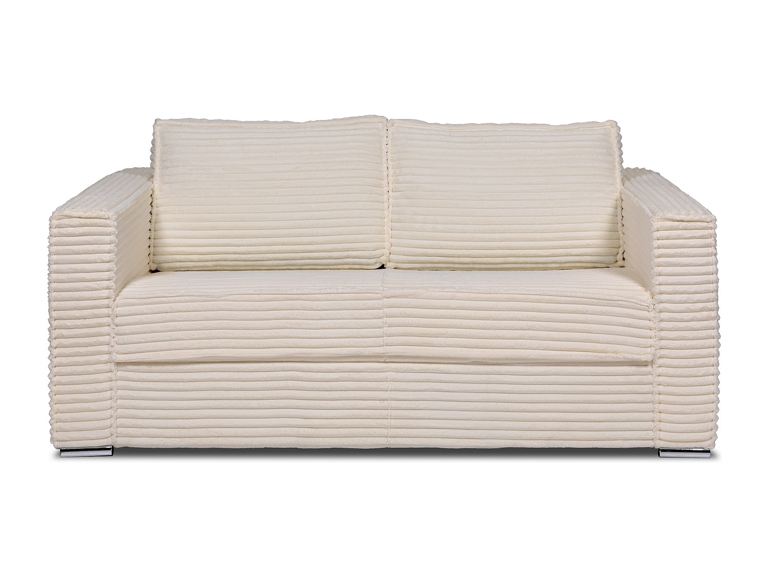 Schlafsofa mit Matratze 3-Sitzer - grob gerippter Cord - Beige - Liegefläch günstig online kaufen