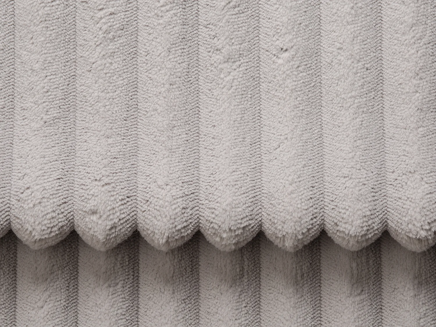 Canapé 3 places convertible express en velours côtelé grosses côtes gris clair - Couchage à lattes larges 140 cm - Matelas 14 cm LORETO