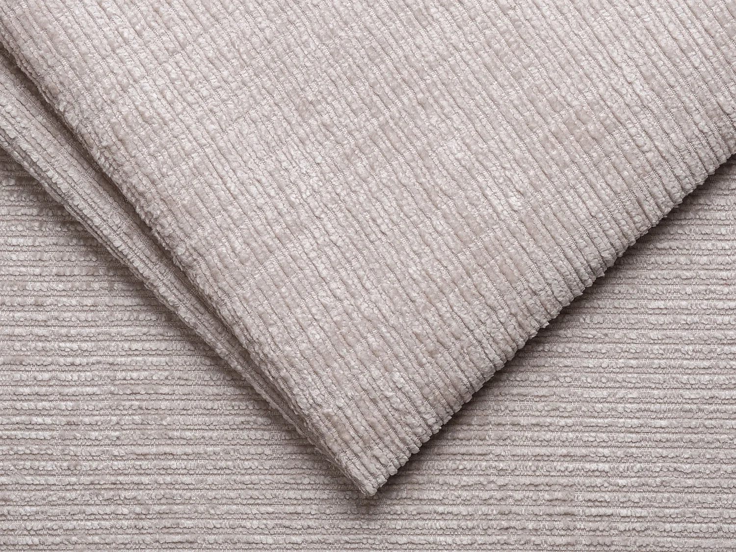 Canapé 3 places convertible express en tissu chenille taupe - Couchage à lattes larges 140 cm - Matelas 22 cm avec mémoire de forme LORETO