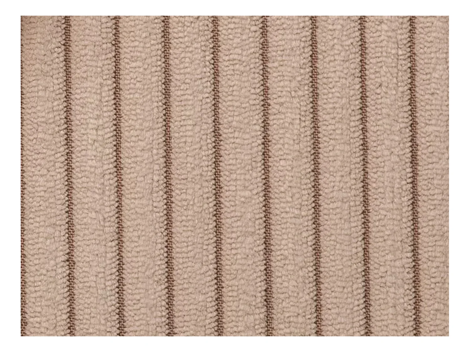 Canapé 3 places convertible express en velours côtelé taupe - Couchage à lattes larges 140 cm - Matelas 22 cm avec mémoire de forme LORETO