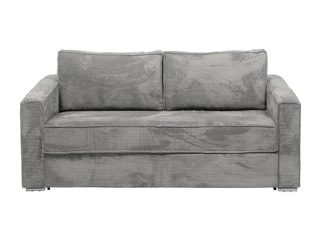 Schlafsofa mit Matratze 4-Sitzer - Cord - Hellgrau - Liegefläche mit Latten günstig online kaufen