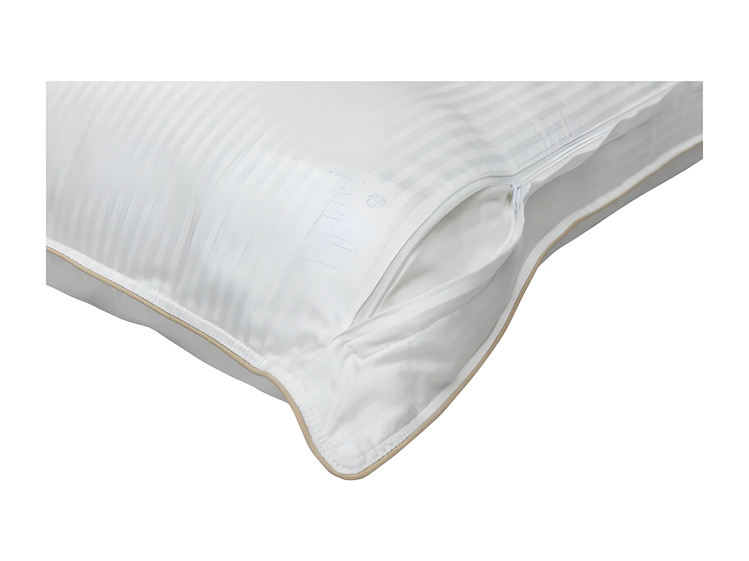 Oreiller "Fjord Grand Hotel" déhoussable Moelleux Com'Duv Satin de coton rayé Lestra