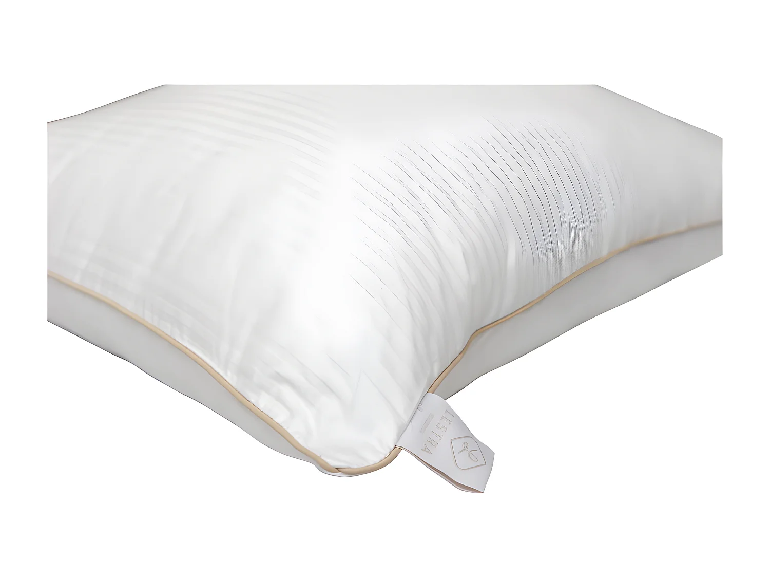 Oreiller "Fjord Grand Hotel" Moelleux Com'Duv Satin de coton rayé Lestra