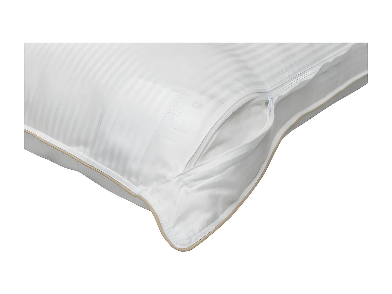 Oreiller "Fjord Grand Hotel" déhoussable Ferme Com'Duv Satin de coton rayé Lestra