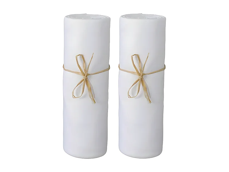 Lot de 2 Draps housse lit bébé 60 x 120 cm / 100% coton / 57 fils/cm²