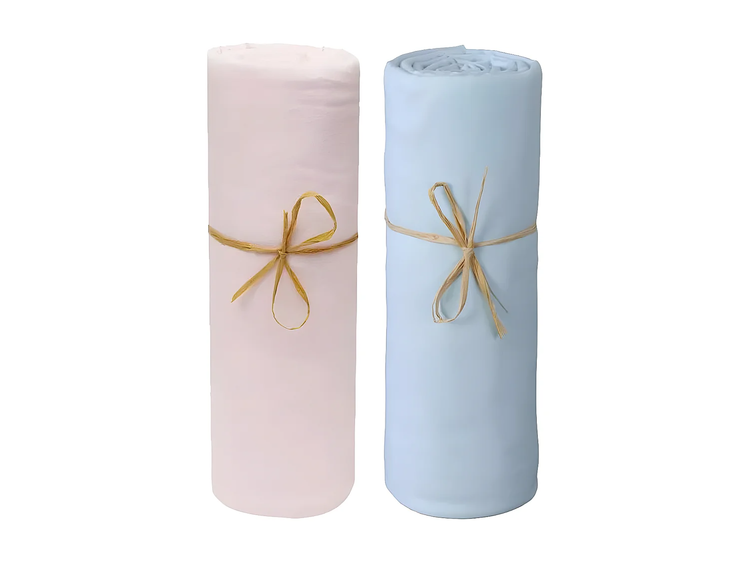 Lot de 2 Draps housse lit bébé 60 x 120 cm / 100% coton / 57 fils/cm²