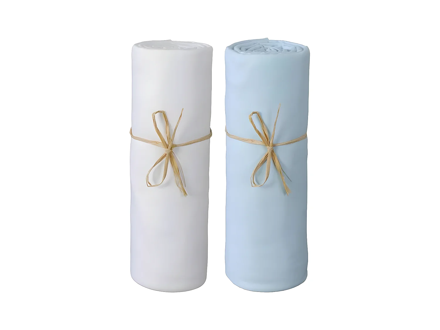 Lot de 2 Draps housse lit bébé 60 x 120 cm / 100% coton / 57 fils/cm²