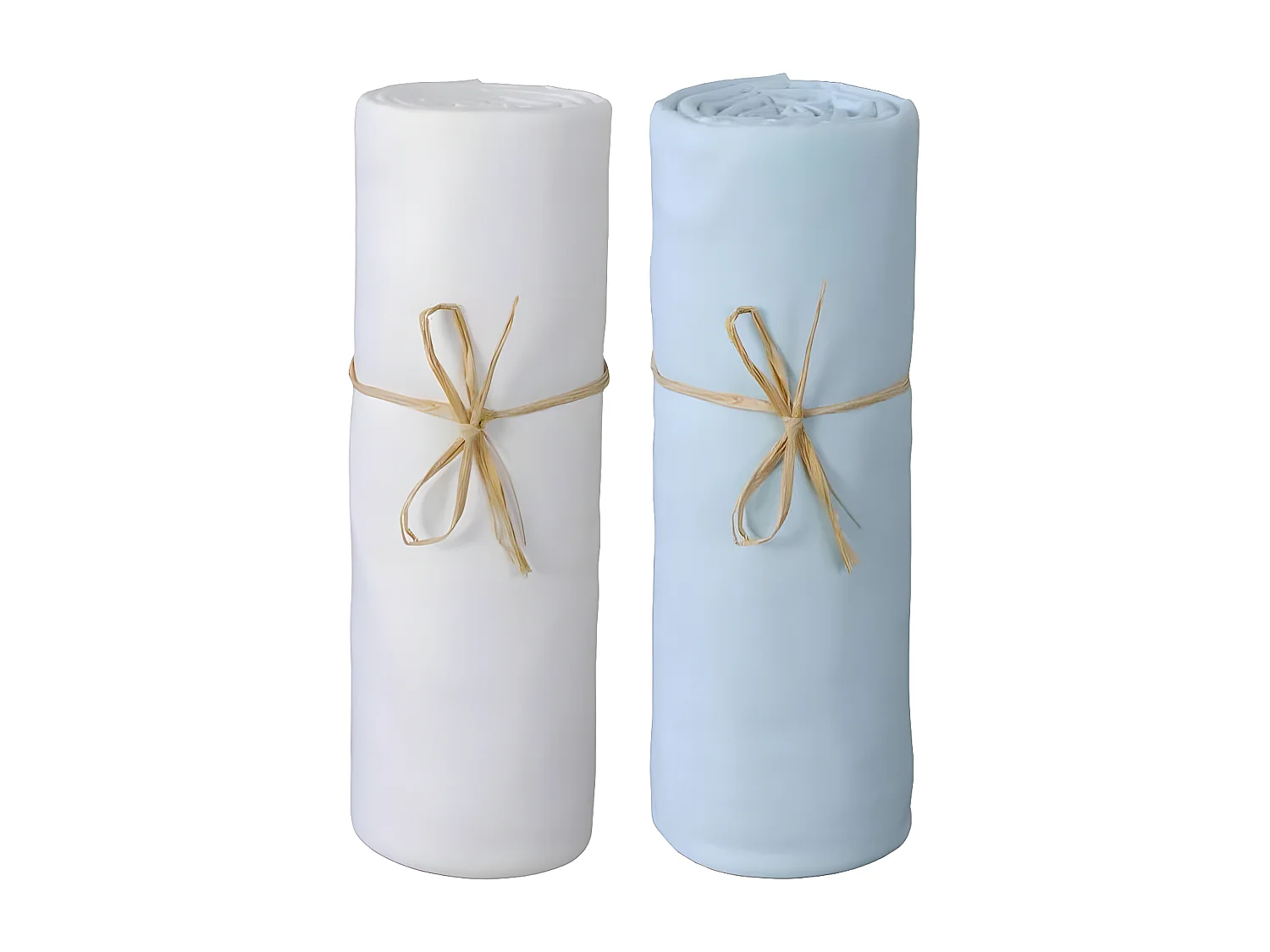 Lot de 2 Draps housse lit bébé 60 x 120 cm / 100% coton / 57 fils/cm²