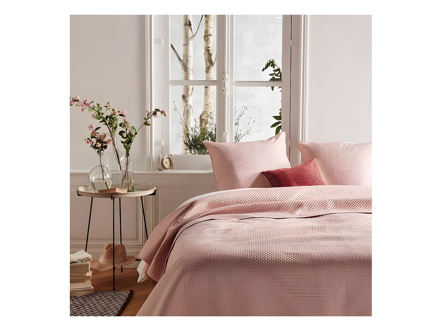 Dessus de lit 260 x 240 cm + 2 Taies 60 x 60 cm "Dolce" Atmosphera