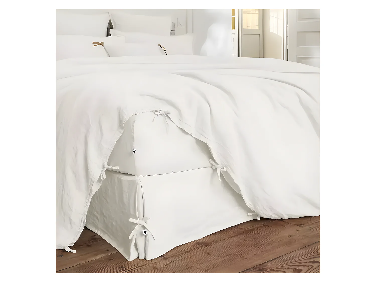 Cache sommier "Soline" toutes dimensions Lin lavé