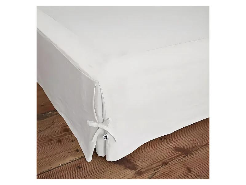 Cache sommier "Soline" toutes dimensions Lin lavé l'Effet Papillon