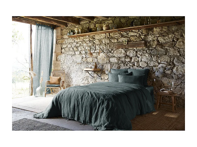 Lot de 2 taies d'oreiller "Soline" 60 x 60 cm & 50 x 70 cm "Lin lavé"