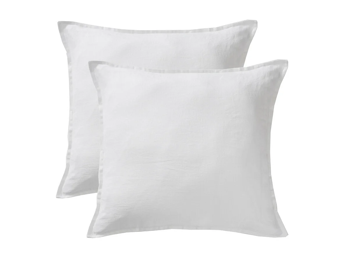 Lot de 2 taies d'oreiller "Soline" 60 x 60 cm & 50 x 70 cm "Lin lavé"
