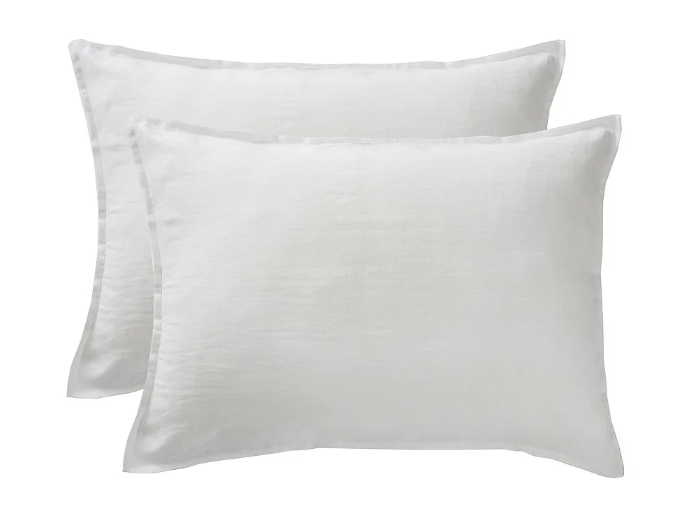 Lot de 2 taies d'oreiller "Soline" 60 x 60 cm & 50 x 70 cm "Lin lavé"