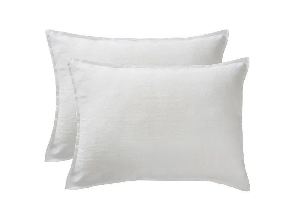 Lot de 2 taies d'oreiller "Soline" 60 x 60 cm & 50 x 70 cm "Lin lavé"