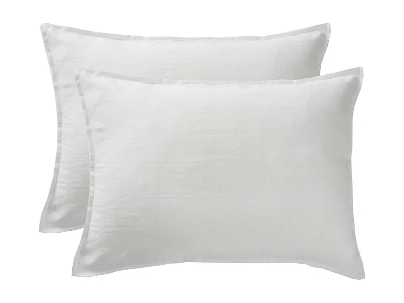 Lot de 2 taies d'oreiller "Soline" 60 x 60 cm & 50 x 70 cm "Lin lavé"