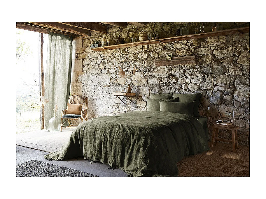 Lot de 2 taies d'oreiller "Soline" 60 x 60 cm & 50 x 70 cm "Lin lavé"