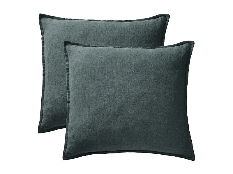 Lot de 2 taies d'oreiller "Soline" 60 x 60 cm & 50 x 70 cm "Lin lavé"