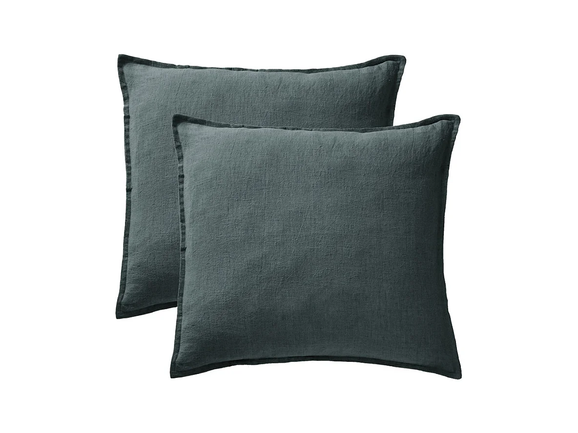 Lot de 2 taies d'oreiller "Soline" 60 x 60 cm & 50 x 70 cm "Lin lavé"