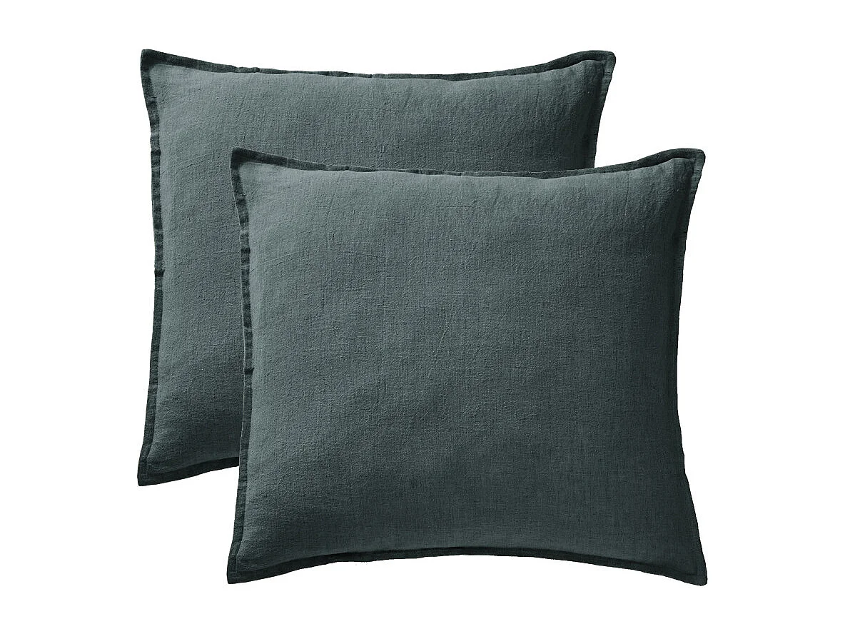 Lot de 2 taies d'oreiller "Soline" 60 x 60 cm & 50 x 70 cm "Lin lavé"