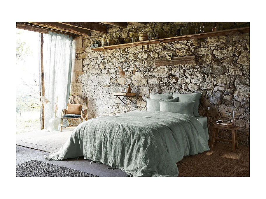 Lot de 2 taies d'oreiller "Soline" 60 x 60 cm & 50 x 70 cm "Lin lavé"