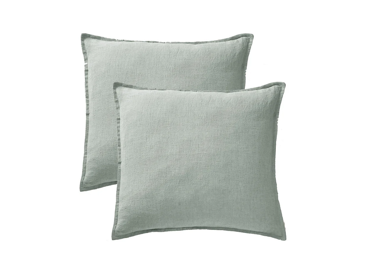 Lot de 2 taies d'oreiller "Soline" 60 x 60 cm & 50 x 70 cm "Lin lavé"