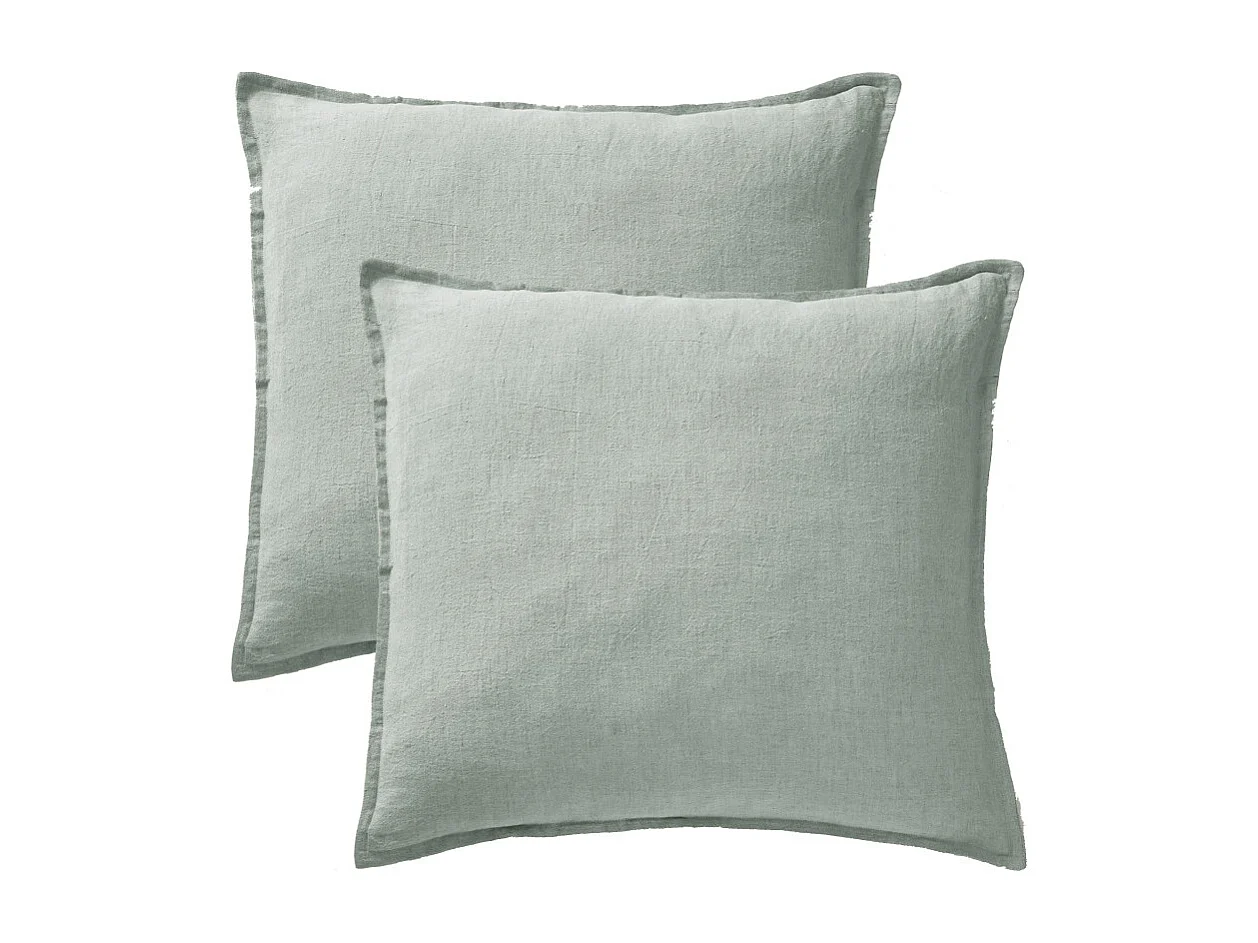 Lot de 2 taies d'oreiller "Soline" 60 x 60 cm & 50 x 70 cm "Lin lavé"