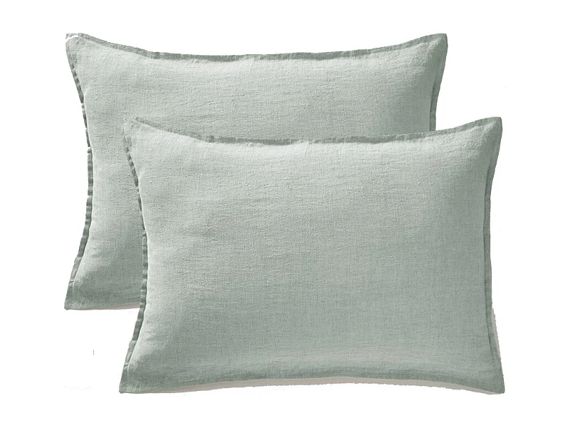 Lot de 2 taies d'oreiller "Soline" 60 x 60 cm & 50 x 70 cm "Lin lavé"