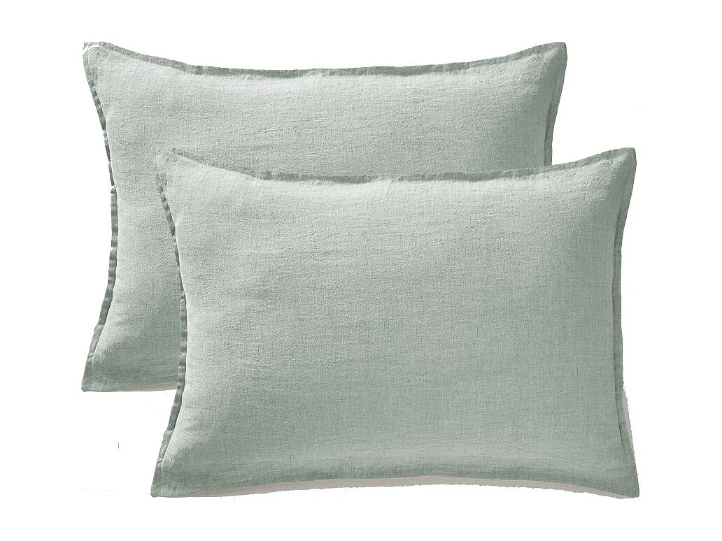 Lot de 2 taies d'oreiller "Soline" 60 x 60 cm & 50 x 70 cm "Lin lavé"