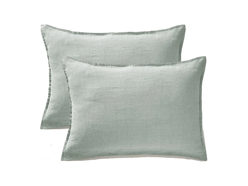 Lot de 2 taies d'oreiller "Soline" 60 x 60 cm & 50 x 70 cm "Lin lavé"
