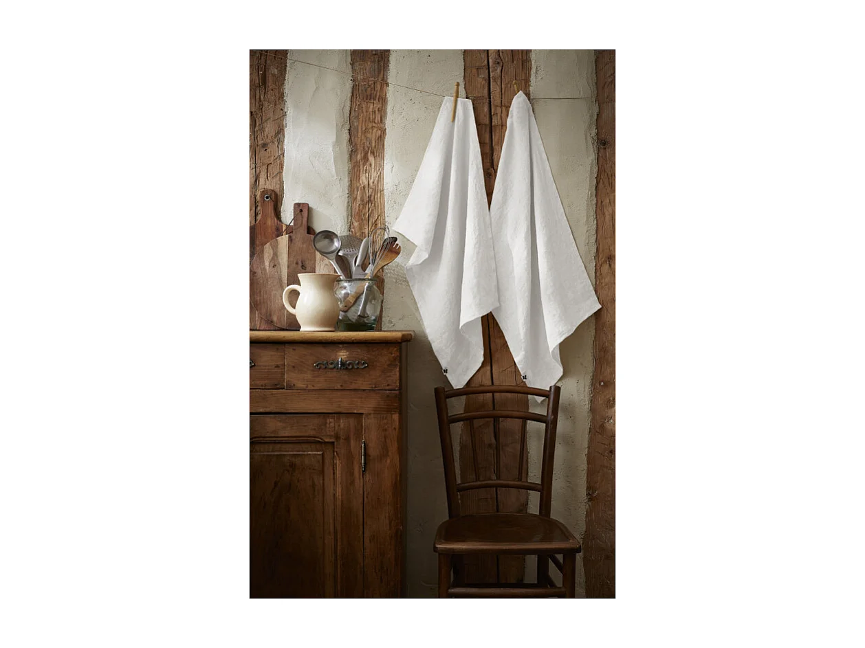 Lot de 2 essuie-mains "Soline" 50 x 70 cm Lin lavé