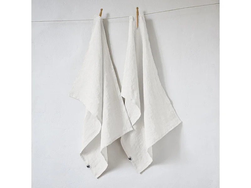 Lot de 2 essuie-mains "Soline" 50 x 70 cm Lin lavé