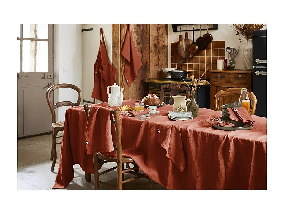 Lot de 2 essuie-mains "Soline" 50 x 70 cm Lin lavé